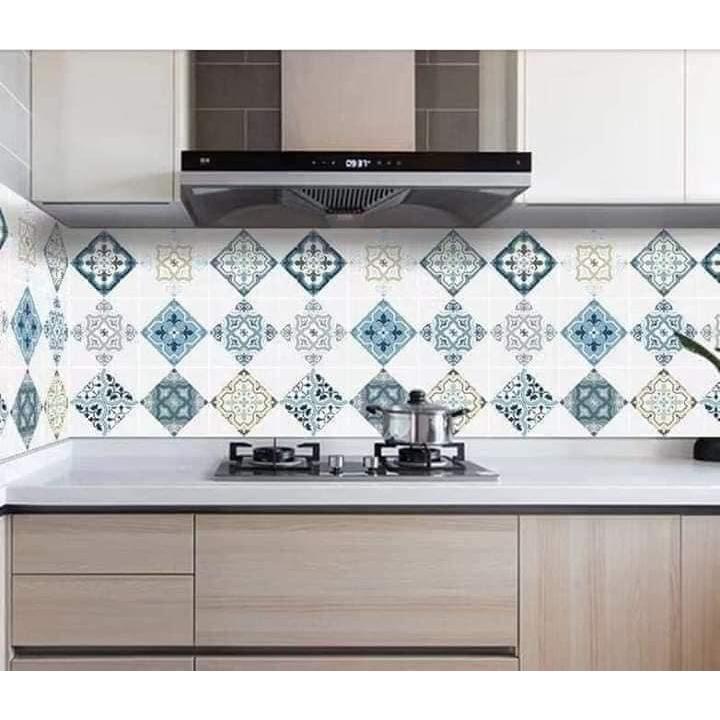 Cuộn Giấy Dán Bếp Hình Hoa Văn - Đá Cẩm Thạch Trang Trí Tường Dài 3m x Rộng 60cm