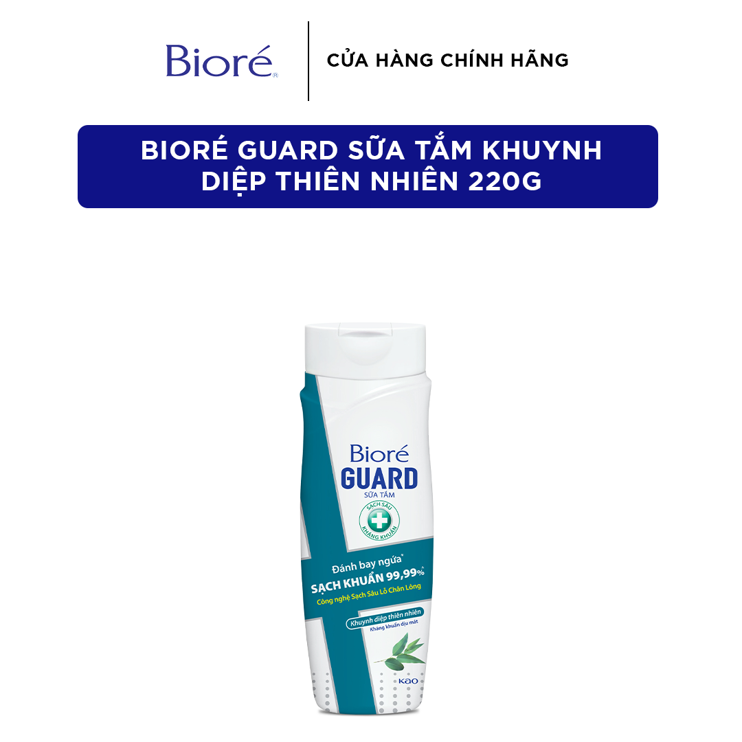 Sữa Tắm Sạch Sâu Kháng Khuẩn Khuynh Diệp Thiên Nhiên Biore Guard 220g