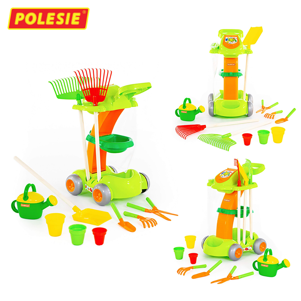 Bộ đồ chơi xe đẩy làm vườn an toàn cho bé, giúp phát triển trí tưởng tượng, hàng chính hãng– Polesie Toys