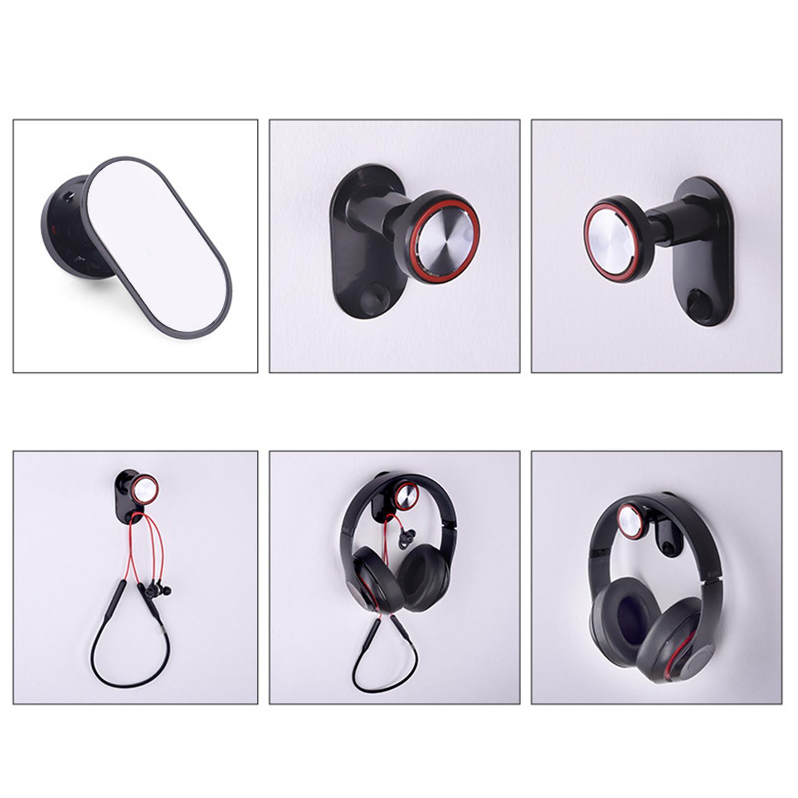 Headphone Stand Headset Holder, Cable Organizer, Practical, Lightweight, Universal Earphone Clamp Steady Earphone Stand Sticky Headset Hanger