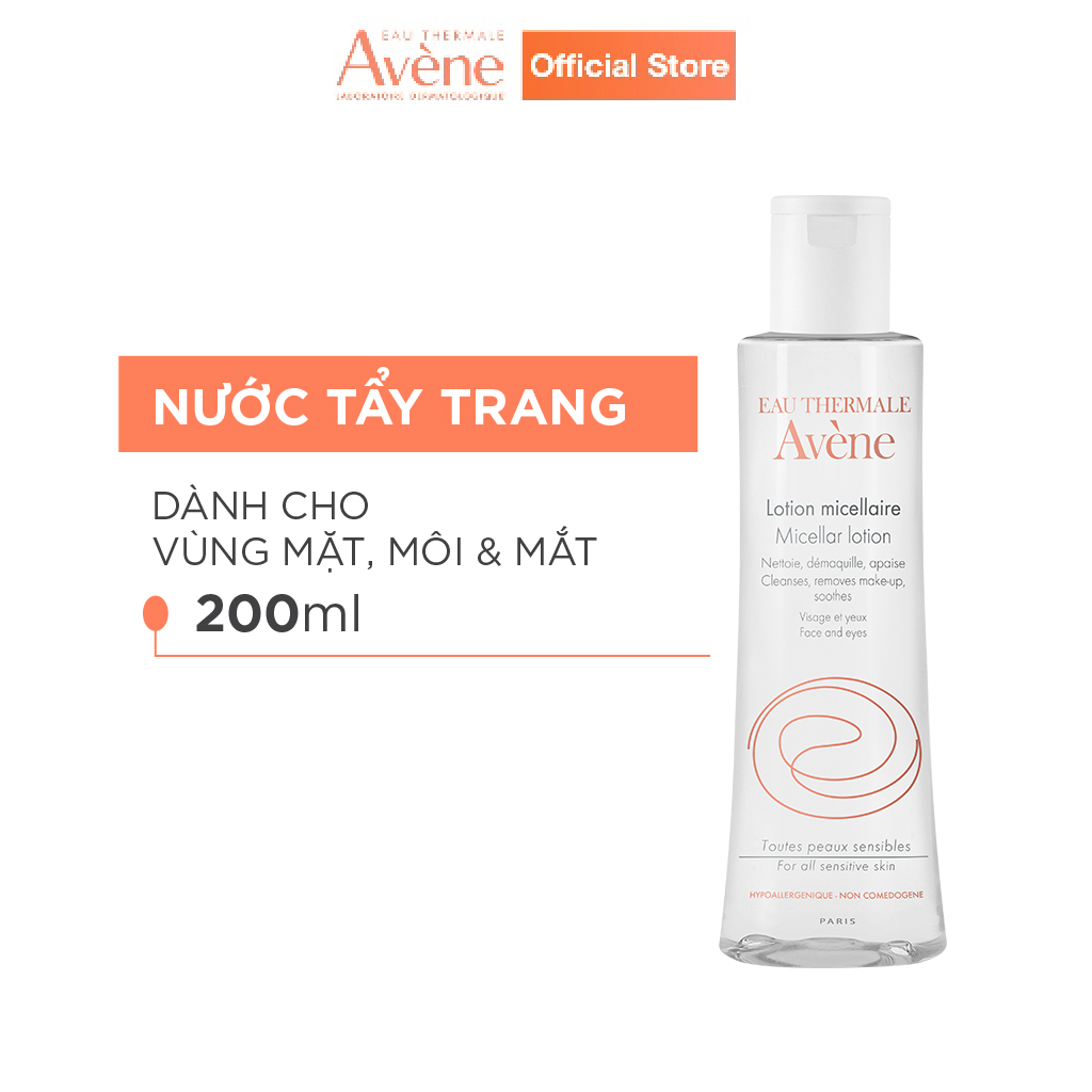 Nước tẩy trang dịu nhẹ cho mắt và toàn mặt AVÈNE MICELLAR LOTION FACE & EYES 200ml