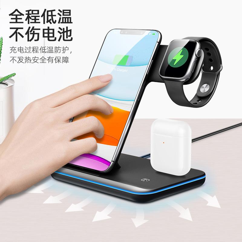 Ưu đãi đặc biệt cho đồng hồ điện thoại di động Apple bộ sạc không dây hai trong một sạc nhanh khung dọc đế sạc không dây đa chức năng