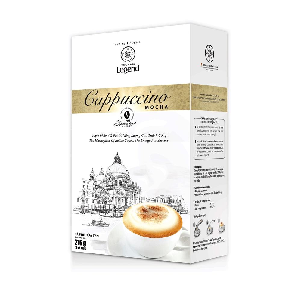 Cà phê Cappuccino Mocha Trung Nguyên Legend - Hòa tan - Hộp 12 gói