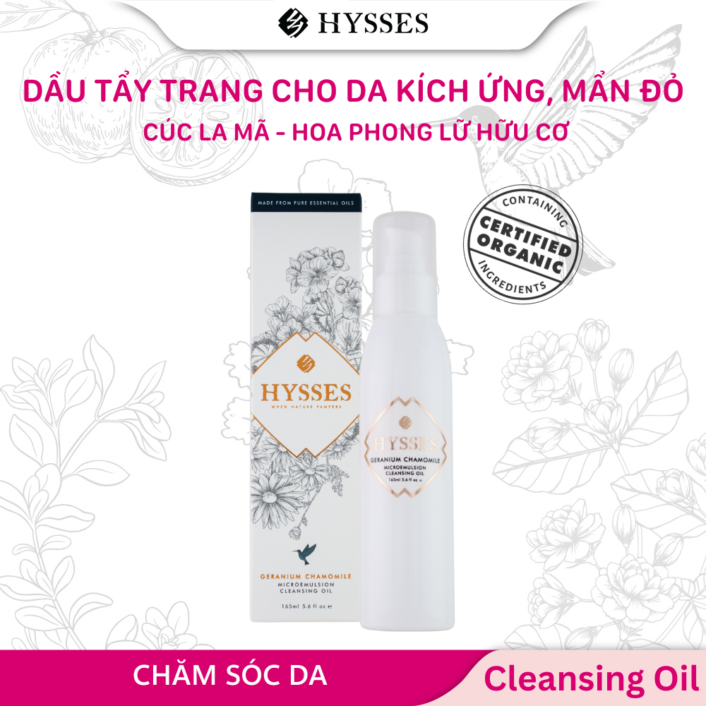 Dầu Tẩy Trang Cao Cấp Hysses Cleansing Oil Làm Sạch Sâu Lớp Tẩy Trang Và Bụi Bẩn, Giảm Kích Ứng, Phù Hợp Với Da Nhạy Cảm Với Tinh Dầu Cúc La Mã - Phong Lữ Hữu Cơ Tự Nhiên