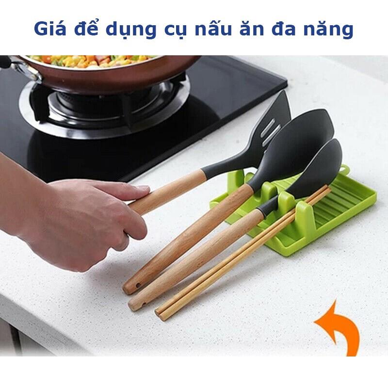 Giá Để Dụng Cụ Nhà Bếp Đa Năng Chống Trượt Tiện Lợi (đựng nắp vung xoong nồi, đựng thìa đũa nấu ăn tiện lợi )