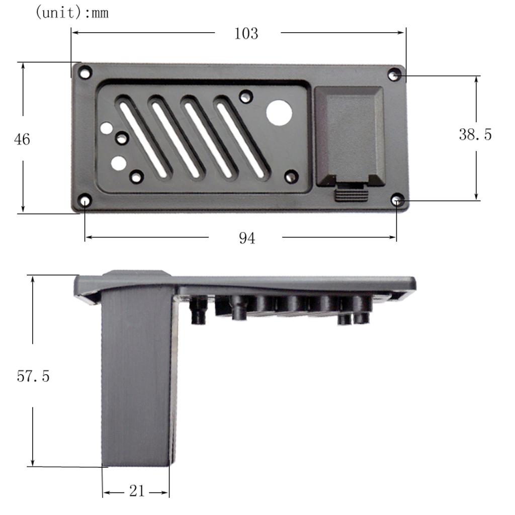 Acoustic Guitar Equalizer Piezo Pickup Cover Battery Case Box Holder Cover