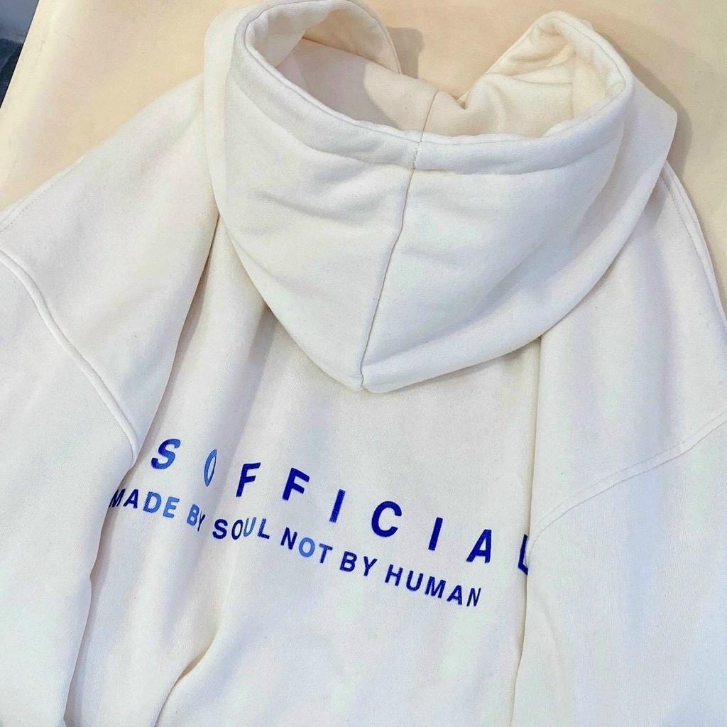 Áo Hoodie In Chữ OFFICIAL Form Rộng Kèm Nón 2 Lớp Chất Vải Mềm Mịn Thoáng Mát Siêu Xinh