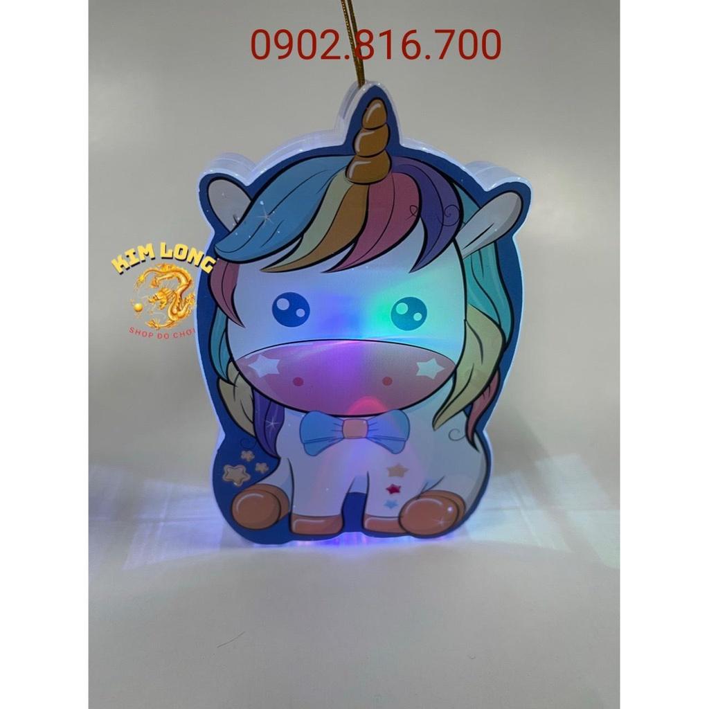 Đồ chơi lồng đèn trung thu mini phát sáng cho bé hình NGỰA PONY - BƯỚM - THỎ - VOI quà tặng trung thu