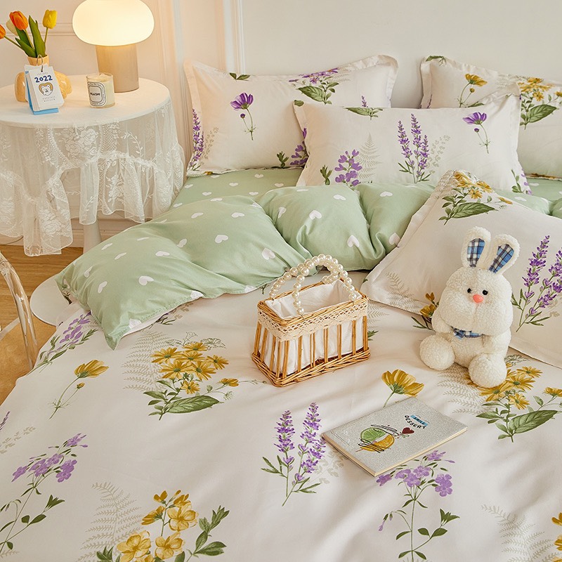 Bộ chăn ga gối cotton LIDACO PL1 - Lavender SP001494