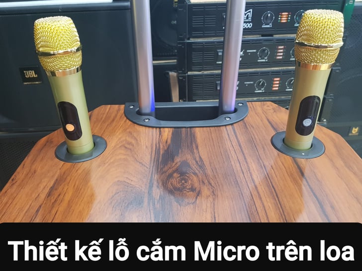 Loa kéo Karaoke Bluetooth BNIB 1506A: Bass 40, Thiết kế 3 loa, Công suất 500W, Chống hú tốt. 2 Micro chất liệu kim loại cao cấp