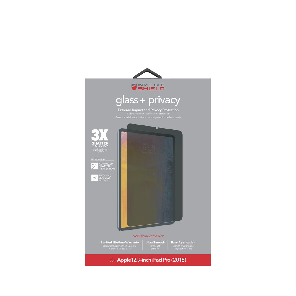 Miếng dán màn hình chống nhìn trộm InvisibleShield cho iPad 12.9 inch - Hàng chính hãng