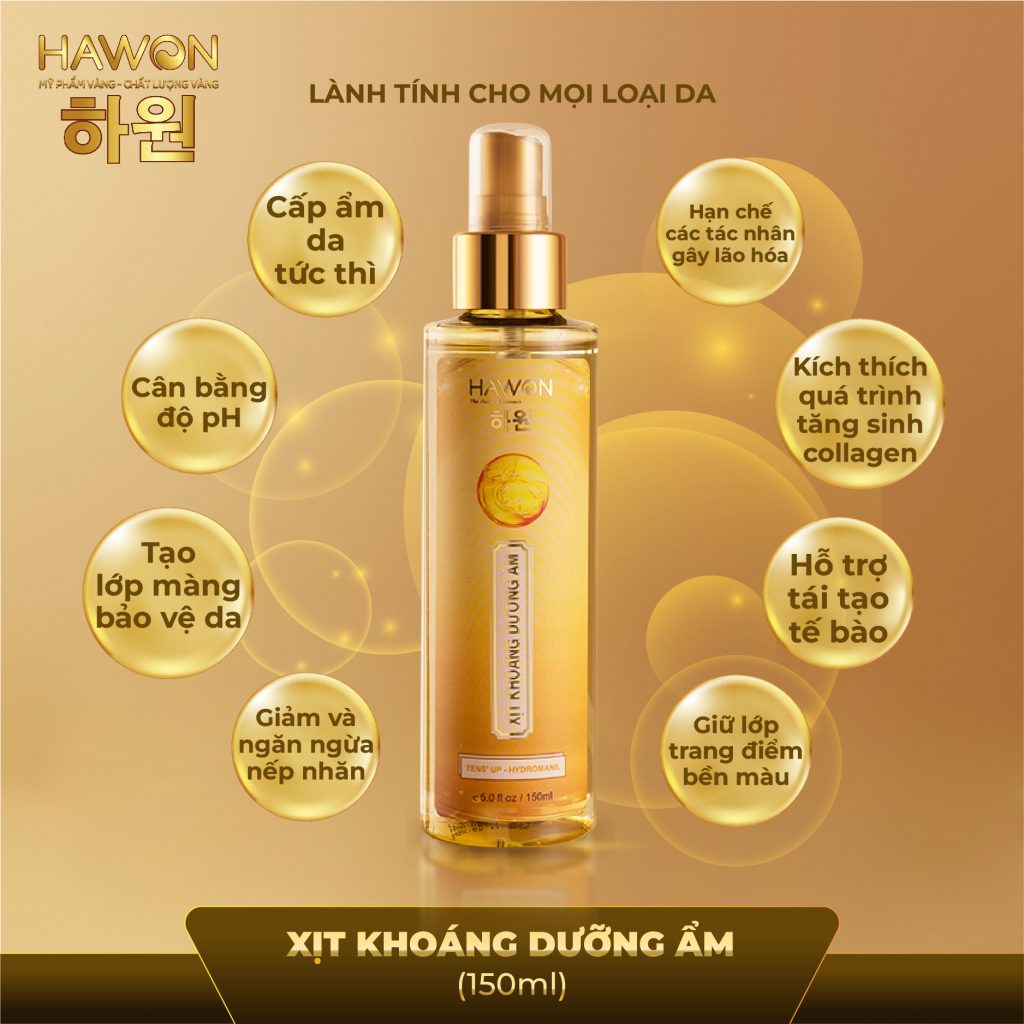 Xịt Khoáng Cấp Ẩm Làm Dịu Da HAWON - 150ml