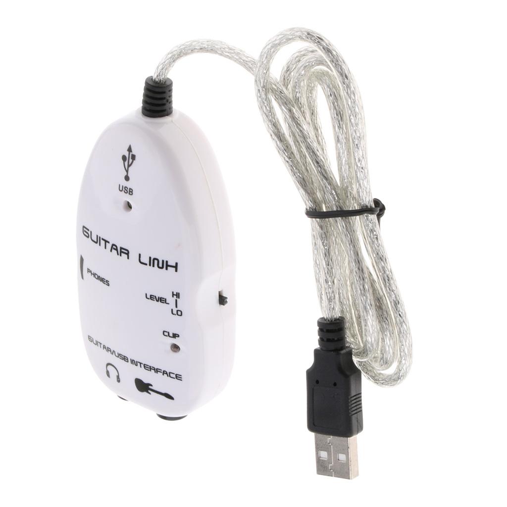 Interface Link to USB Audio Cable for Notebook PC, Recording, White