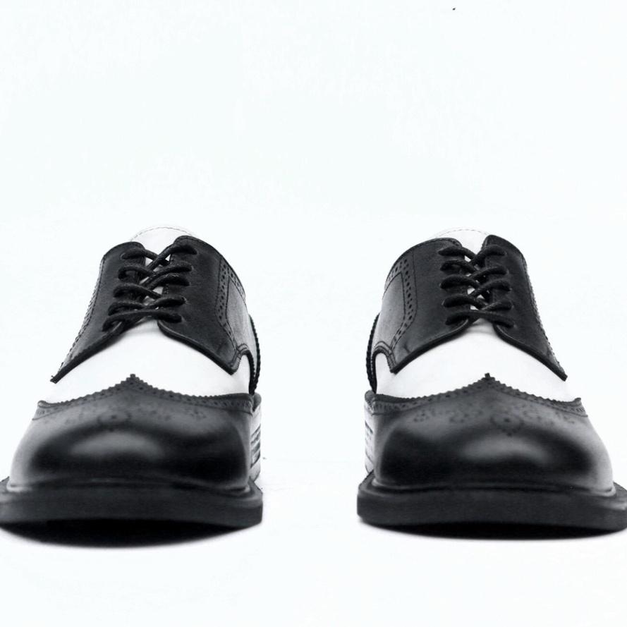 Giày Tây Nam DECEMBER Wingtip Derby Black White - DE01