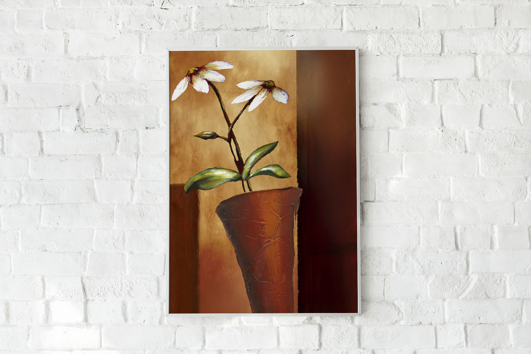 Tranh canvas treo tường bình hoa nghệ thuật - BH012