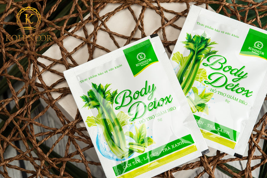 Cốm cần tây hỗ trợ kiểm soát cân nặng Body Detox Kohinoor (36 gói), Tặng Kèm Cột Tóc Ngẫu Nhiên