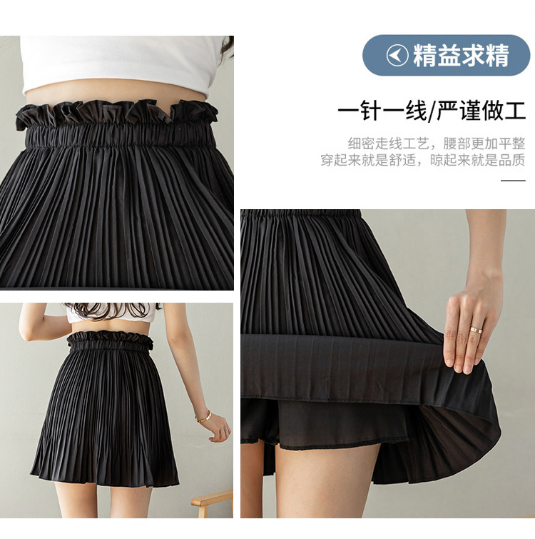 Chân váy xòe dập ly ngắn Quảng Châu cho nữ CV076