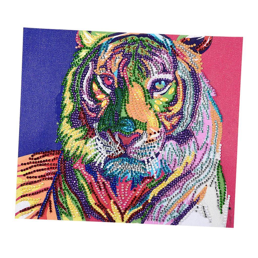 5D Special Shaped Tiger  Kit Cross Stitch DIY Arts Crafts