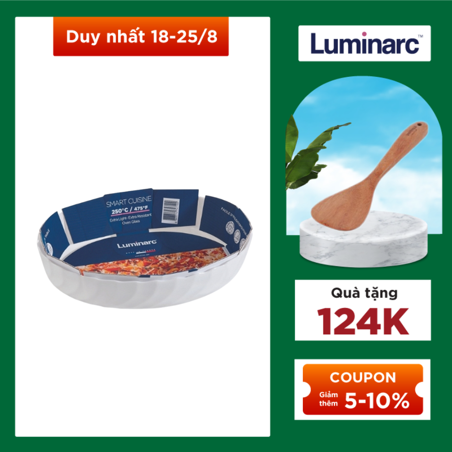 Khay Nướng Thuỷ Tinh Luminarc Smart Cuisine Trianon Oval 32x24cm- LUKHP4018