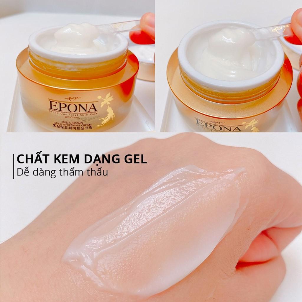 Kem Giảm Thâm Nám - Xóa Mờ Nếp Nhăn Chiết Xuất Hồng Sâm Epona Red Ginseng Gold Whitening Cream 50ml