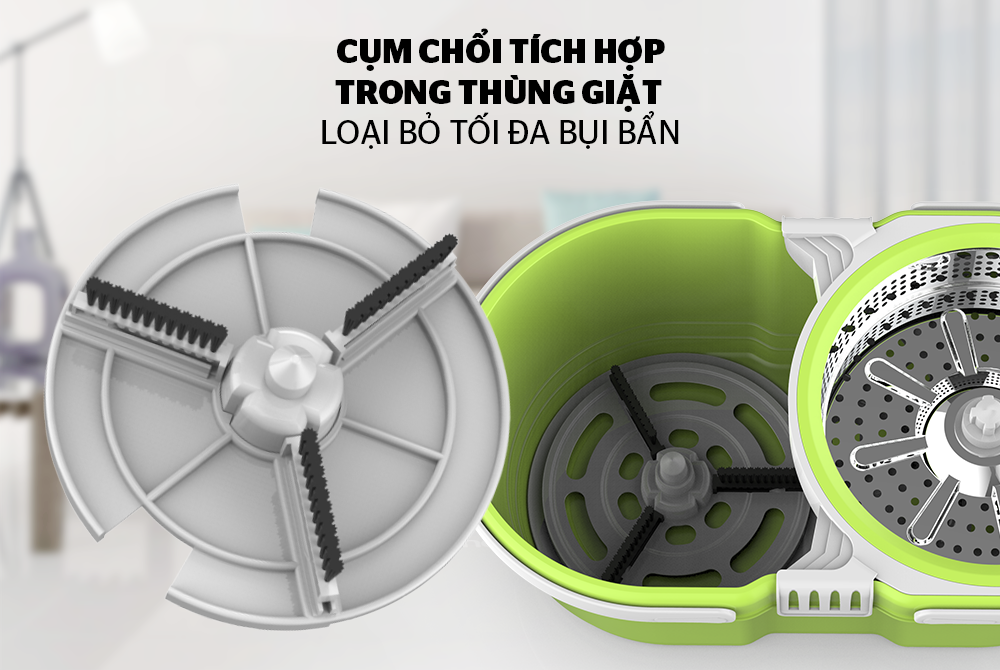 Bộ Lau Nhà 360 Độ Sunhouse Thế Hệ Mới KS-CL260PG