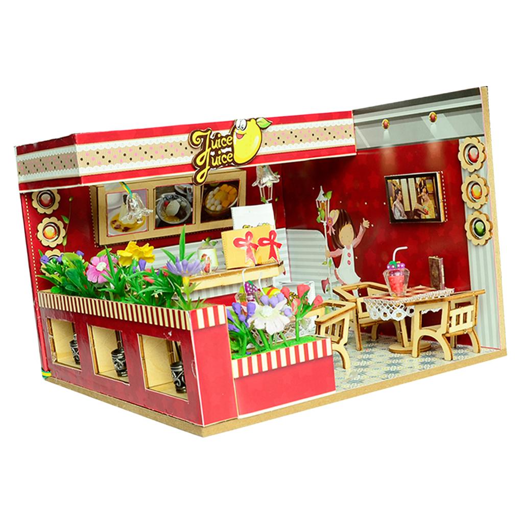 Dollhouse Miniature with Furniture, DIY Dollhouse Kit, Creative Room Decorations Kit, 1:24 Scale Model House for Woman and Girls