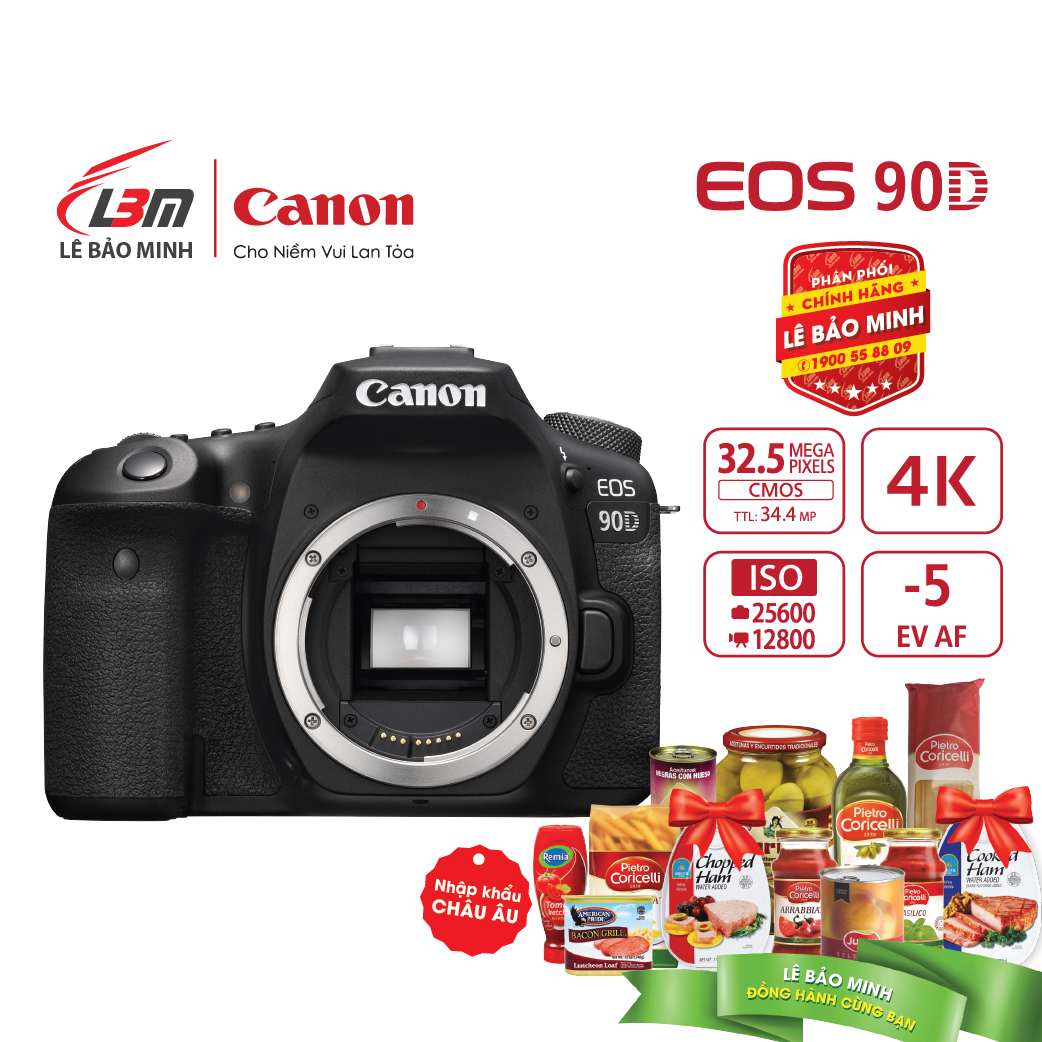 Máy ảnh Canon EOS 90D BODY - Hàng Chính Hãng Lê Bảo Minh