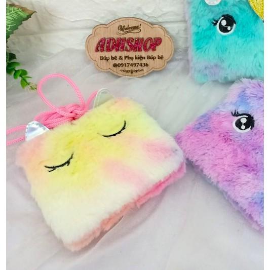 Túi Đeo Chéo Vải lông hình Ngựa Unicorn Sunnydoll