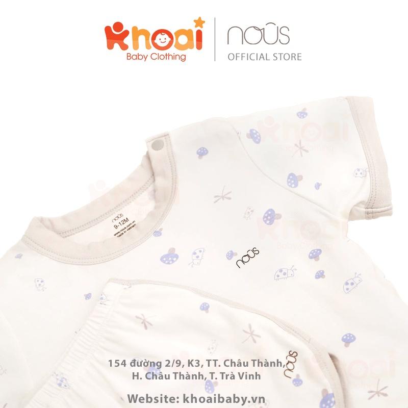 Bộ cài vai cộc Nous hình chuồn chuồn nấm - Chất liệu Nu Petit 95% cotton thiên nhiên