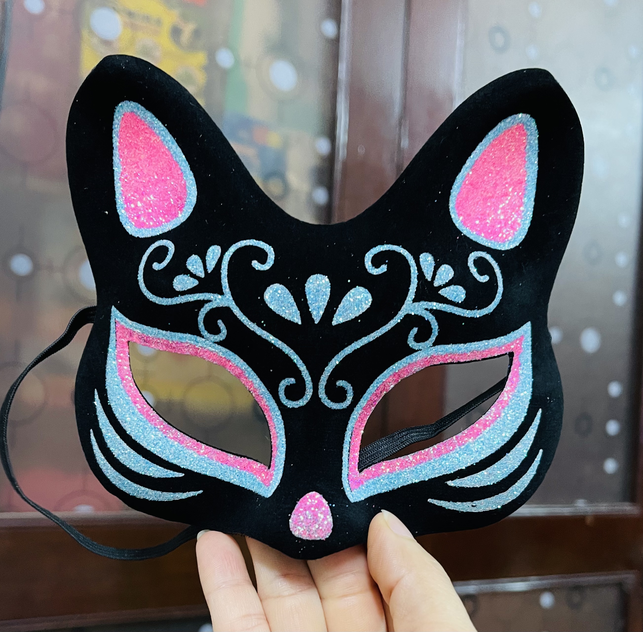 Mặt nạ cáo nửa mặt hoá trang cosplay halloween/ mặt nạ chơi trung thu