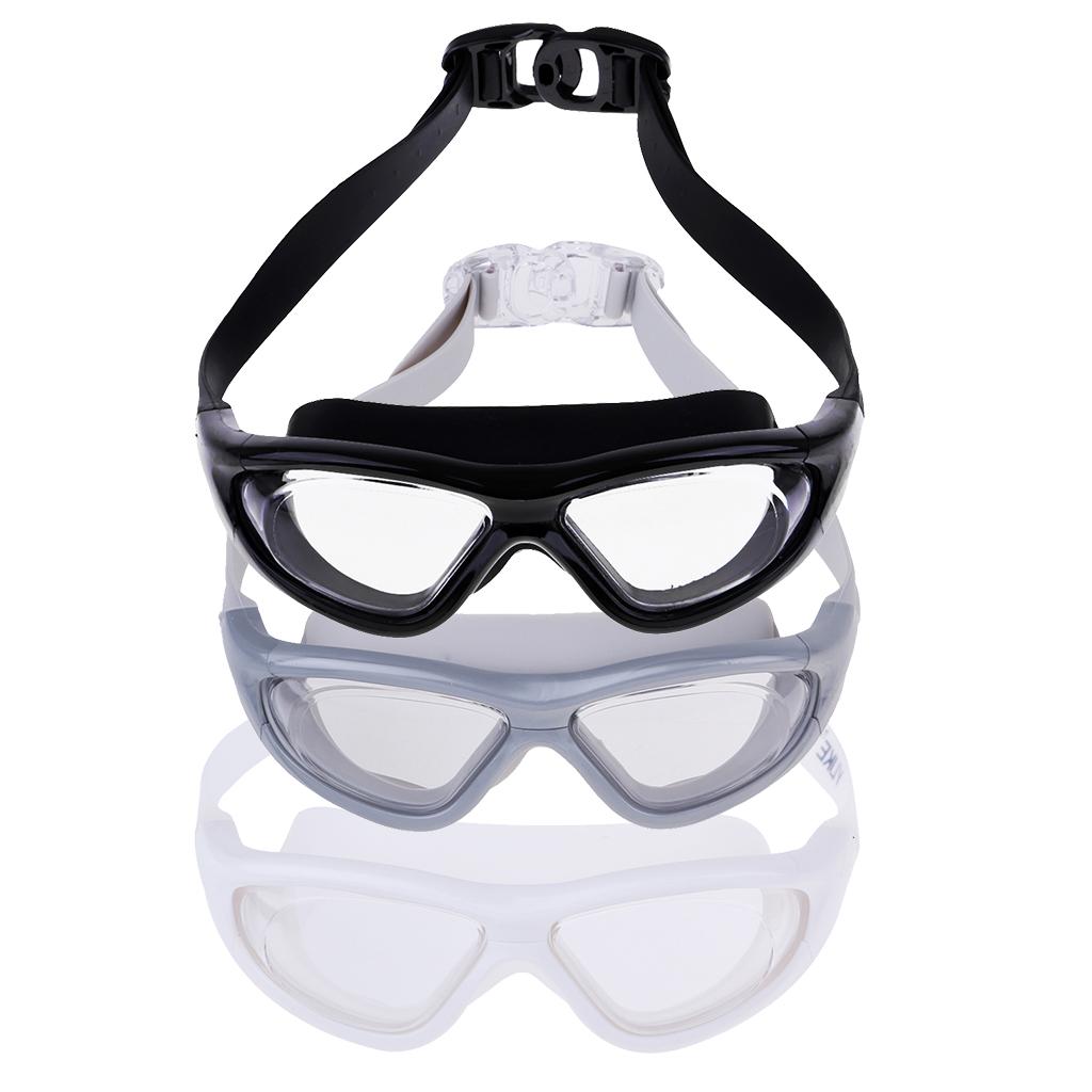 Adult UV Protection Silicone Swimming Goggles Anti-fog Swim Glasses White