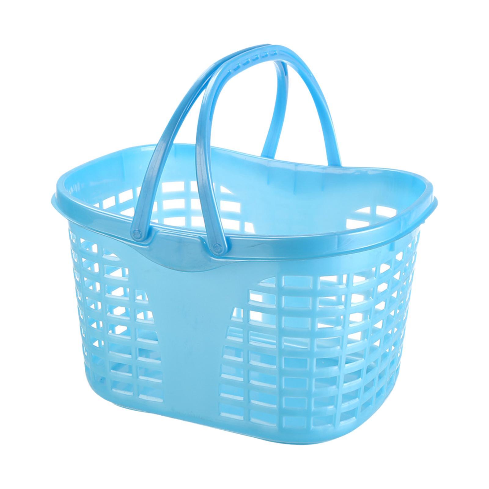 Shopping Basket Food Storage Baskets with Handle for Bathroom Office Bedroom