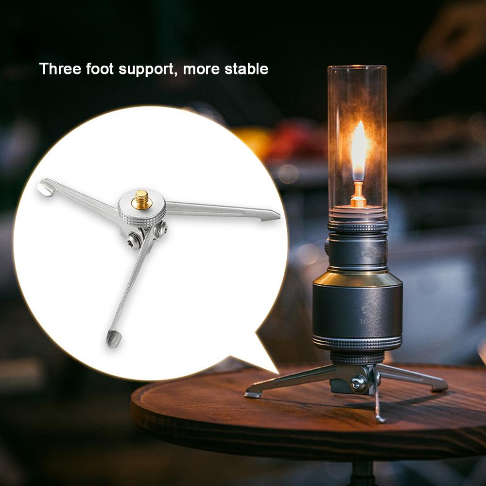 CAMPINGMOON Outdoor Stainless Steel 1/4in Camera Holder Foldable Gastank Bracket Camping Light Support Multifunctional Tripod