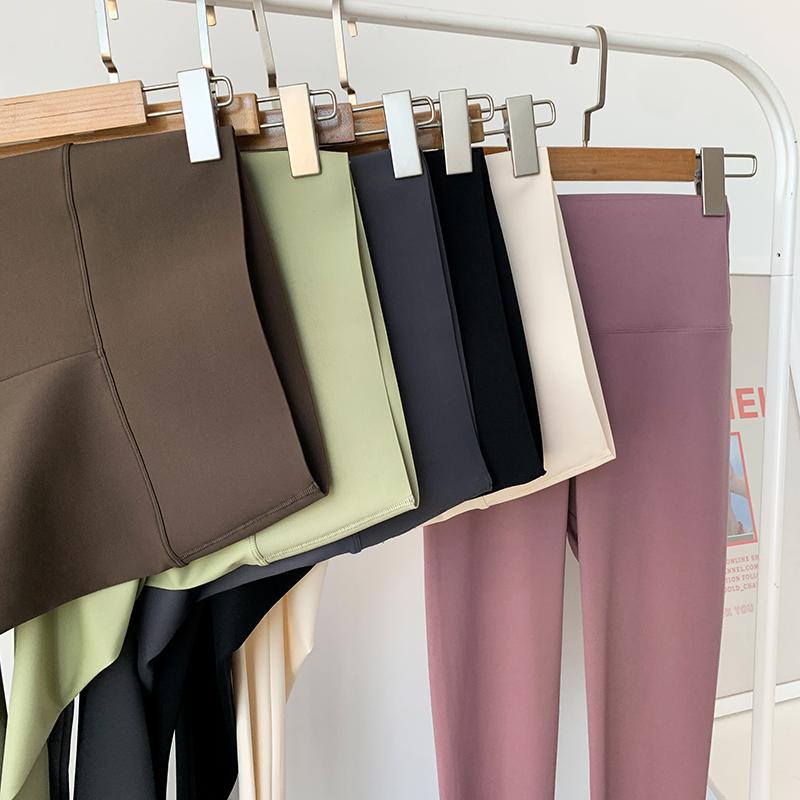 Quần tập yoga cạp cao Quần legging dài vừa vặn Quần bó thể thao giảm béo cho nữ Nâng mông Quần legging thể dục Quần legging nhung ấm áp Color: New Yellow Size: M