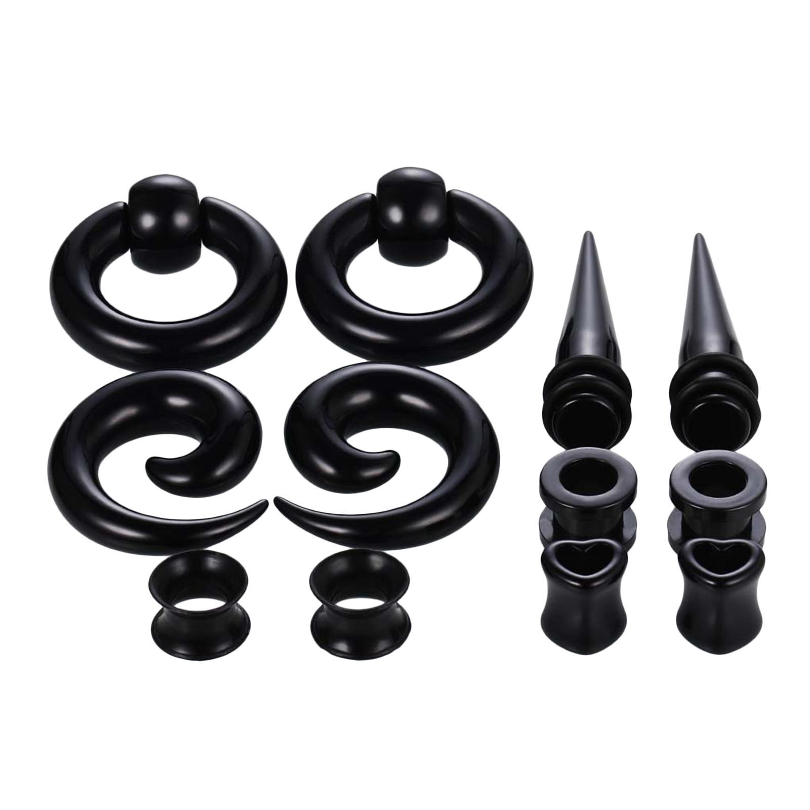 1 Set Ear Stretching Expander 6/8/10mm Tunnels Piercing Jewelry