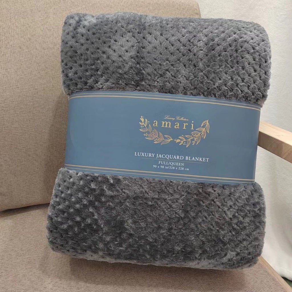 Chăn lông thỏ AMARI 228x228cm Châu Âu mỏng mùa đông cao cấp chính hãng