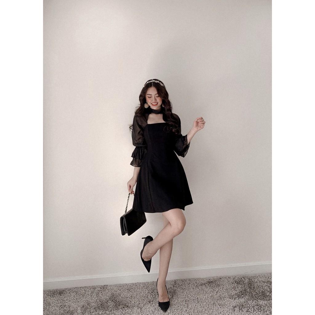 Đầm xoè phối voan Cực xinh
