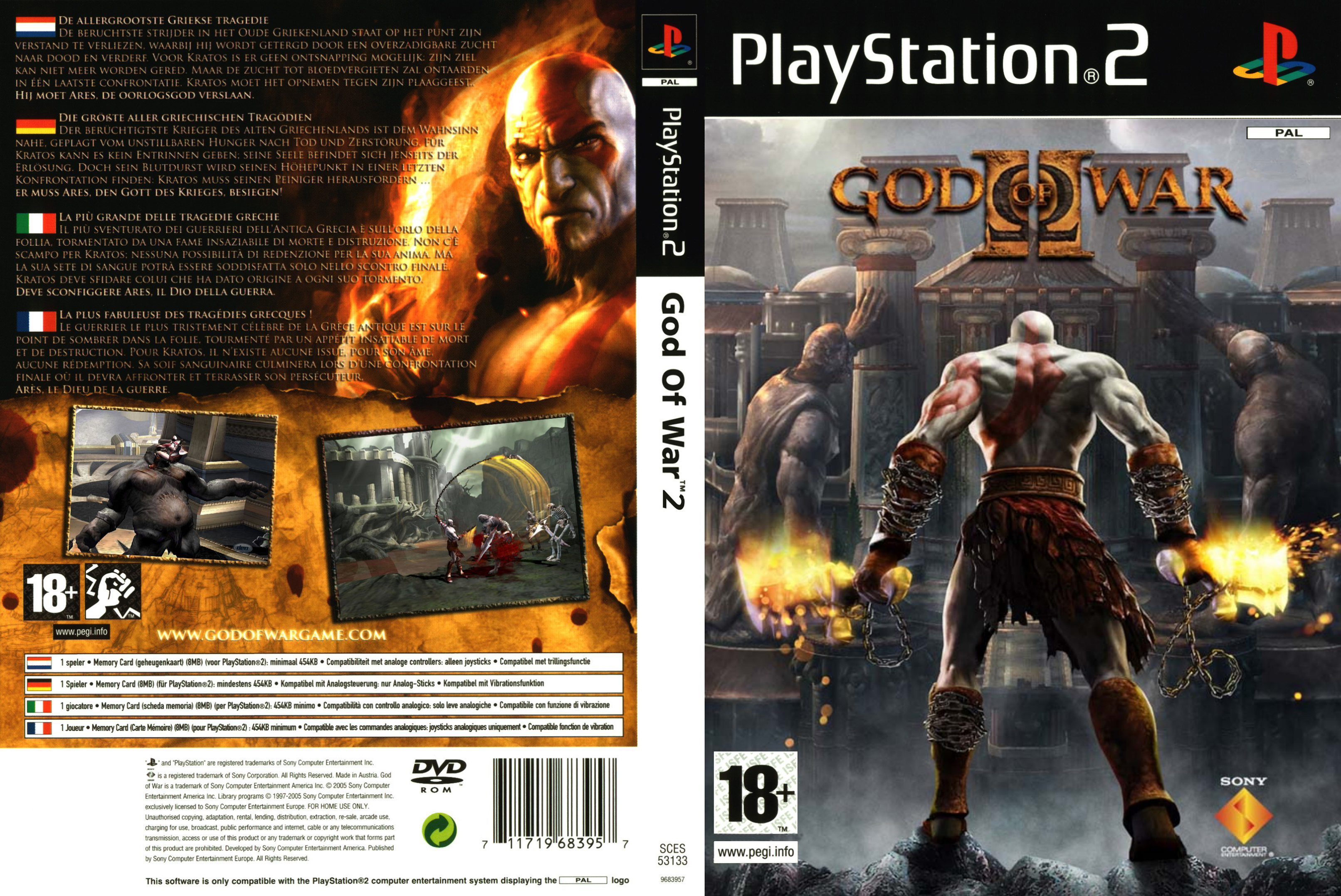 Bộ 2 Đĩa Game PS2 god of war 1 và 2