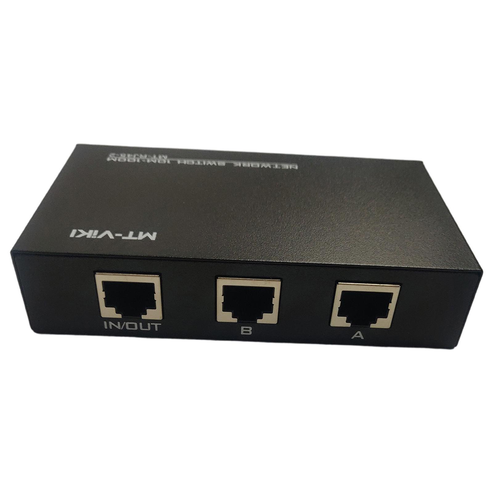 2Port A B Manual Network Sharing Switch Box RJ45 Ethernet Switcher