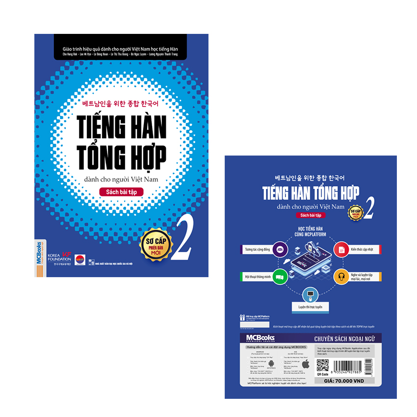 Sách Giáo Trình Tiếng Hàn tổng hợp dành cho người Việt Nam - sách bài tập sơ cấp 2