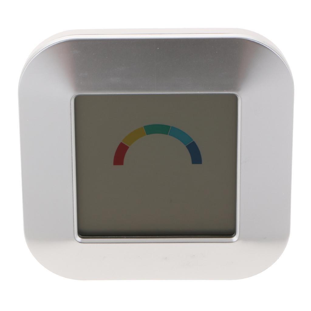 Indoor Thermometer Hygrometer Electronic Touch Type Weather Clock Indicator