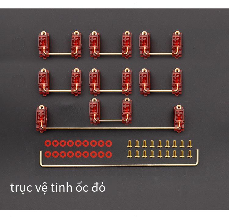 Giá đặc biệt trục vít mạ vàng trục vệ tinh màu hồng tím đỏ xanh lục xanh dương vàng đen trục vệ tinh PCB trong suốt 6.25U trục vệ tinh 7U tùy chỉnh
