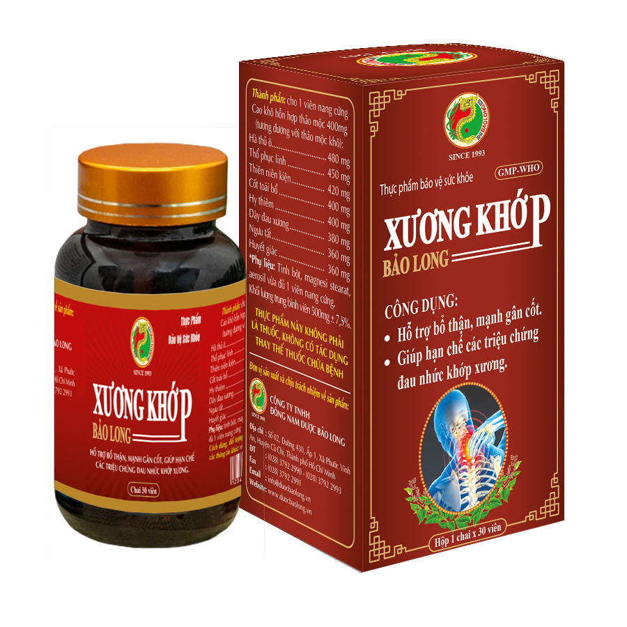 Thực Phẩm Bảo Vệ Sức Khỏe Hỗ Trợ Xương Khớp Bảo Long - Hàng Chính Hãng