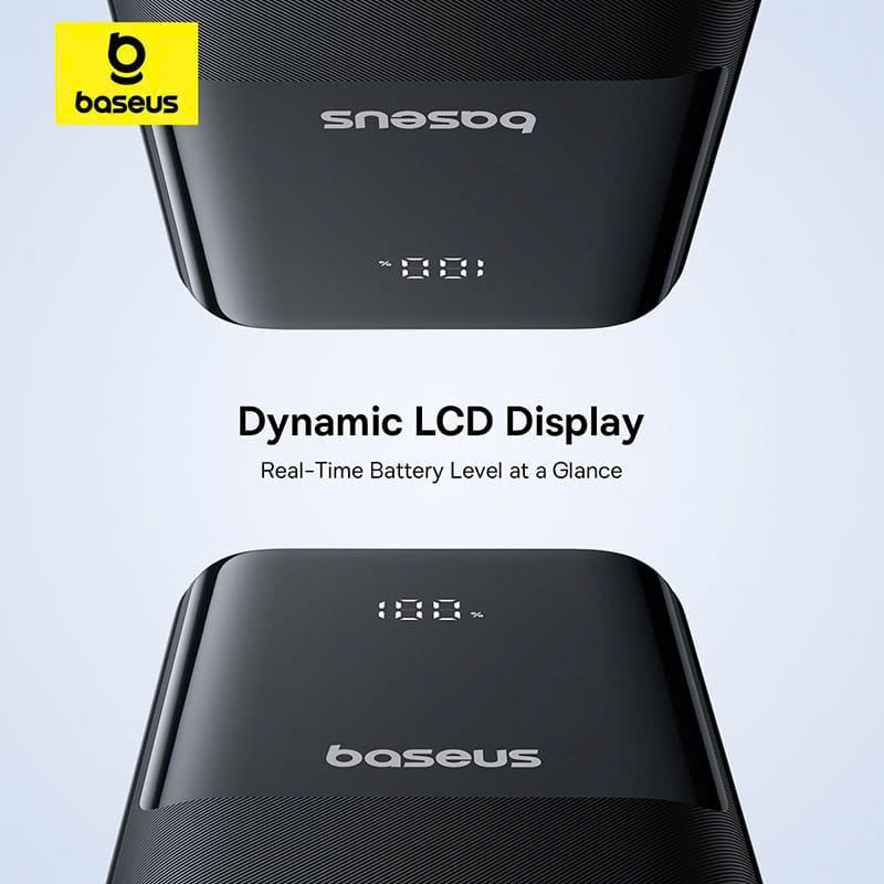 Pin Sạc Dự Phòng Baseus Lipow Dual-Cable 20000mAh 22.5W (Digital Display, With USB to C 3A 0.2m) hàng chính hãng