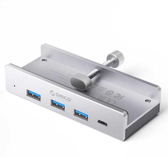 Bộ chia USB Type C ra 3 cổng USB 3.0 TypeA+1 cổng TypeC+ 1 cổng sạc TypeC 5V Orico MH4PC-10 - Hàng chính hãng