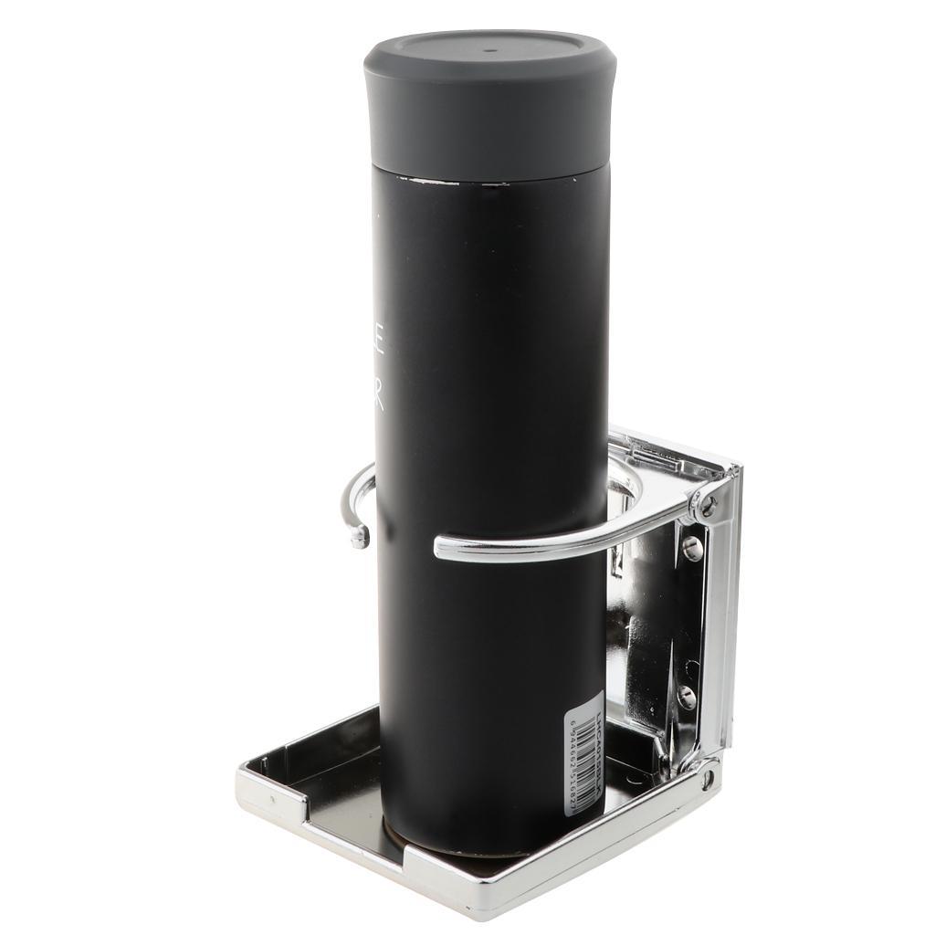 Adjustable Foldable Water Drink Cup Bottle Can Beverage Mugs Holder Silver