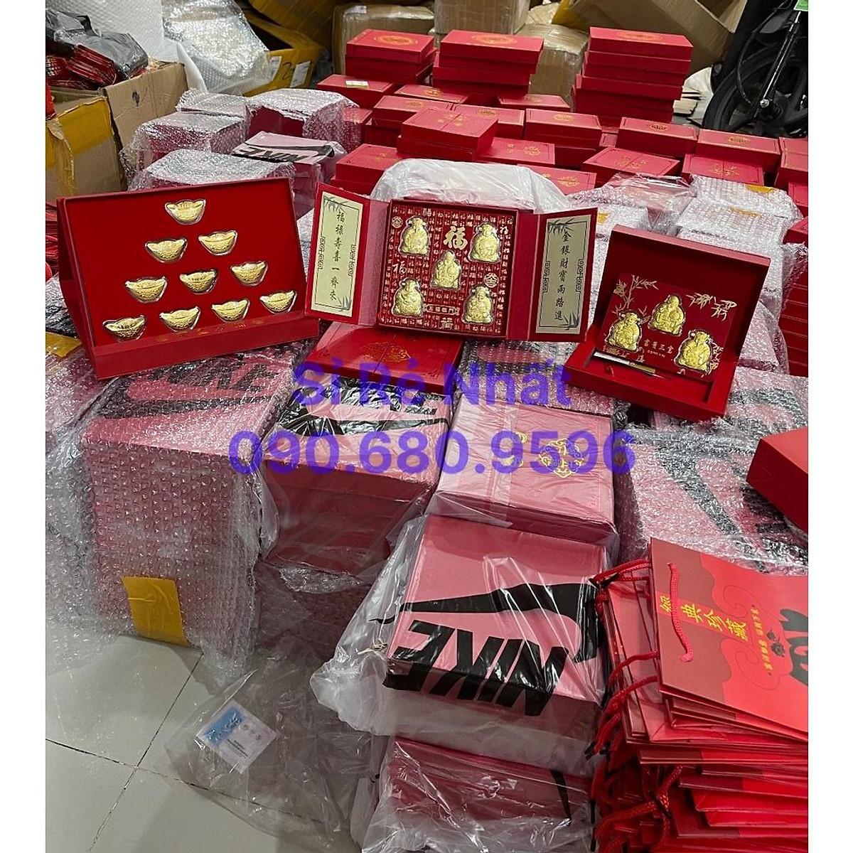 Bộ Qùa Tết Bộ Tam Đa PHÚC LỘC THỌ Mạ Vàng