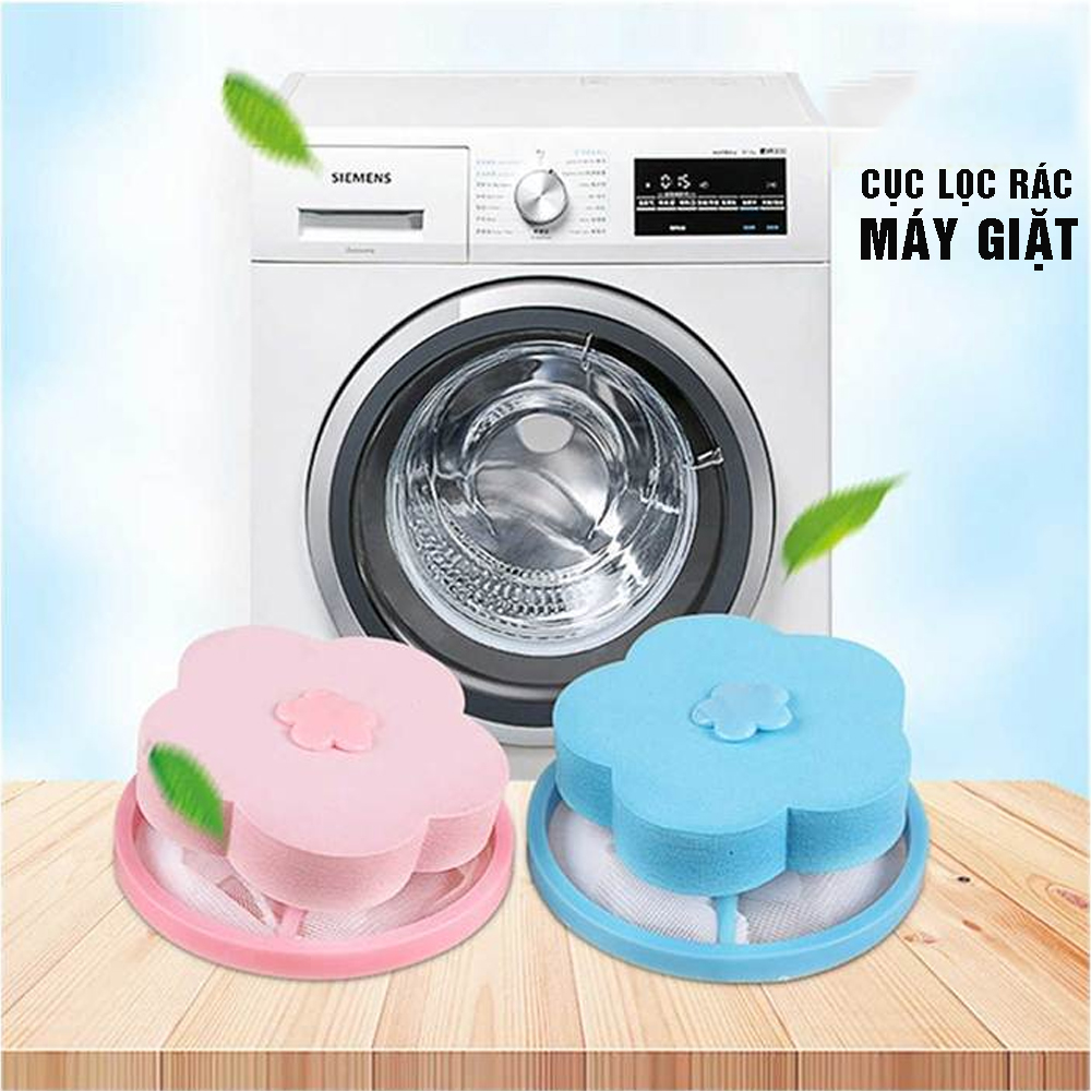 Combo 2 Phao lọc cặn bẩn máy giặt, túi vợt lông sợi, lọc mọi chất bẩn trong máy giặt nhà bạn Mihoco 2011-Giao màu ngẫu nhiên