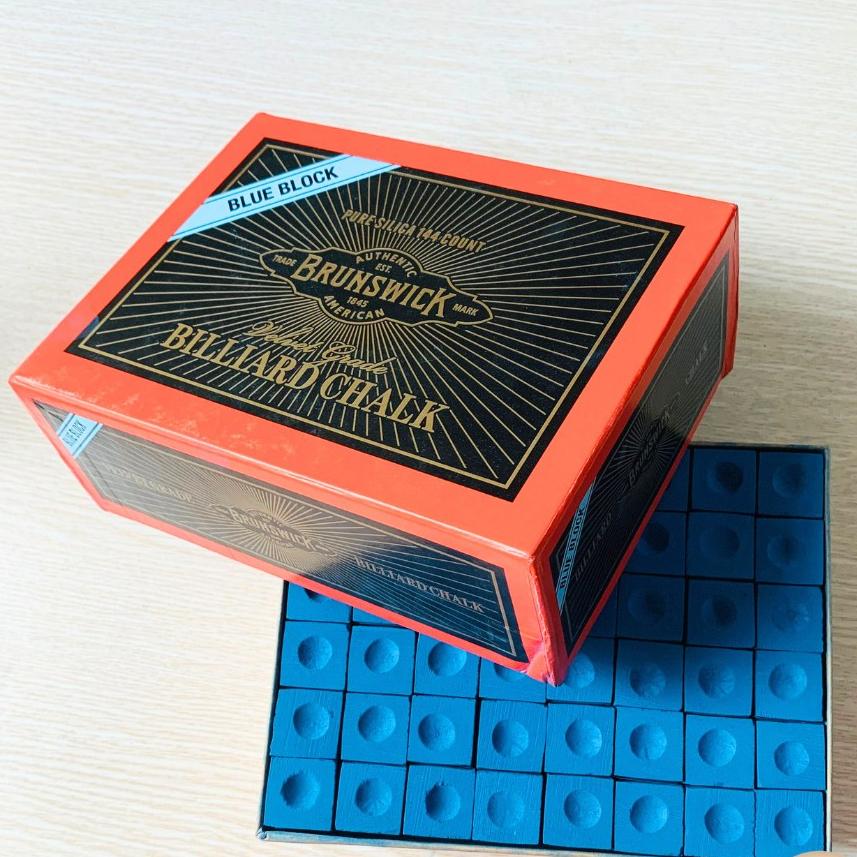 Lơ Bida BRUNSWICK Nhập Khẩu Tầm Trung Ít Bụi, Độ Bám Cao,Phấn Bi A Không Độc Hại Cho Da Tay- 1 Hộp - BIDA TRƯỜNG THỌ