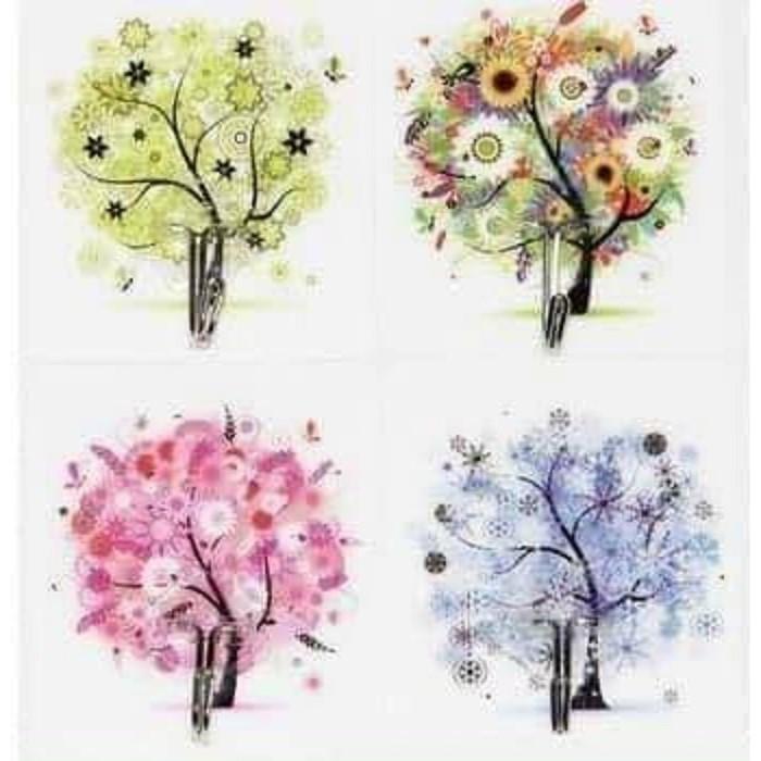 Set 10 móc dán 3D siêu dính hình cute